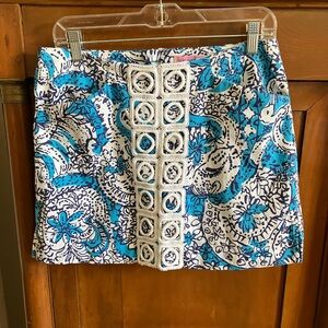 Lilly Pulitzer Blue and White "marigold" skort